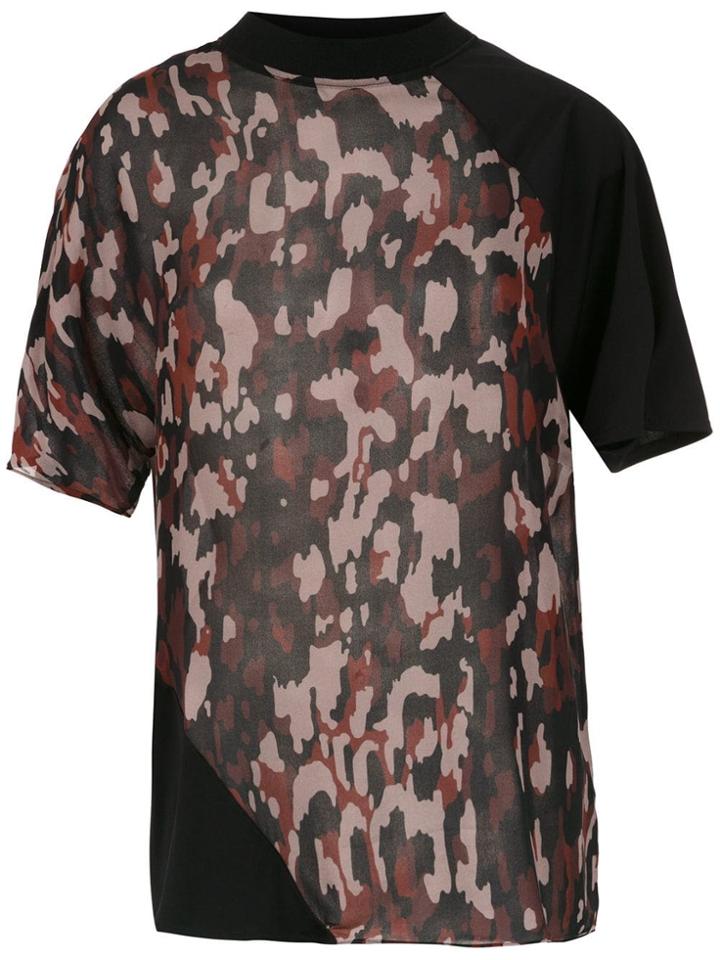 Tufi Duek Printed Silk Top - Black