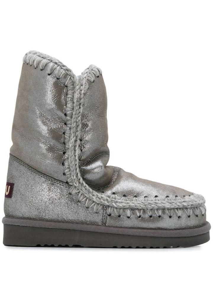Mou Mou Fw101000c Eskimo Boot 24cm Le Mglap Leather/fur/exotic