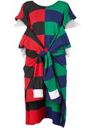 Burberry Striped Cotton Reconstructed Rugby Shirt Dress - Red