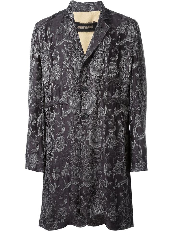 Uma Wang Jacquard Effect 'edward' Coat