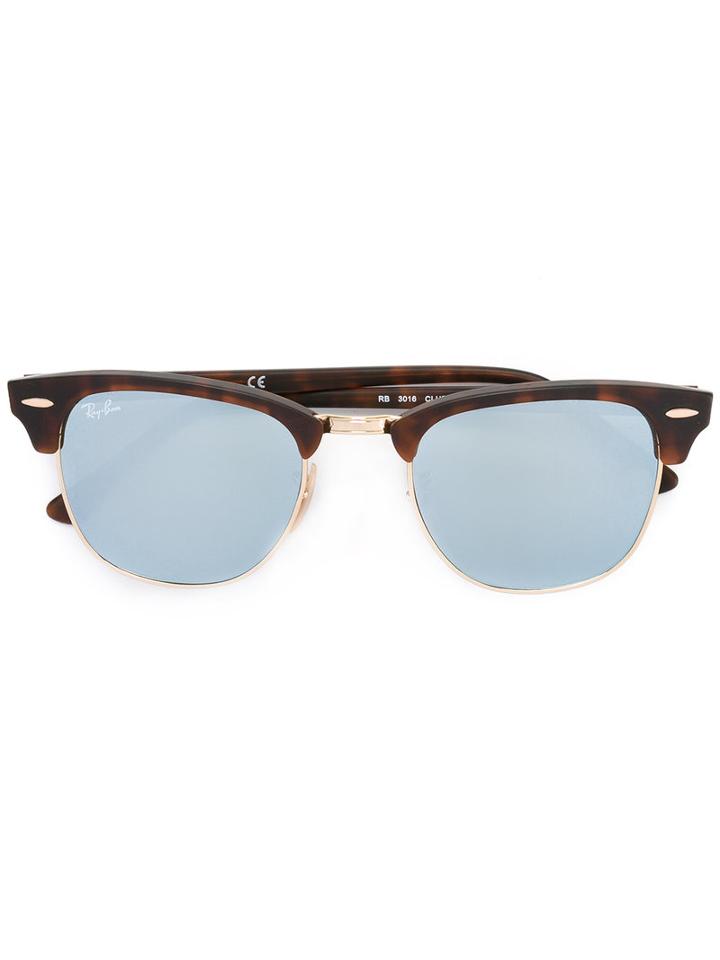 Ray-ban Clubmaster Sunglasses, Adult Unisex, Brown, Metal/acetate