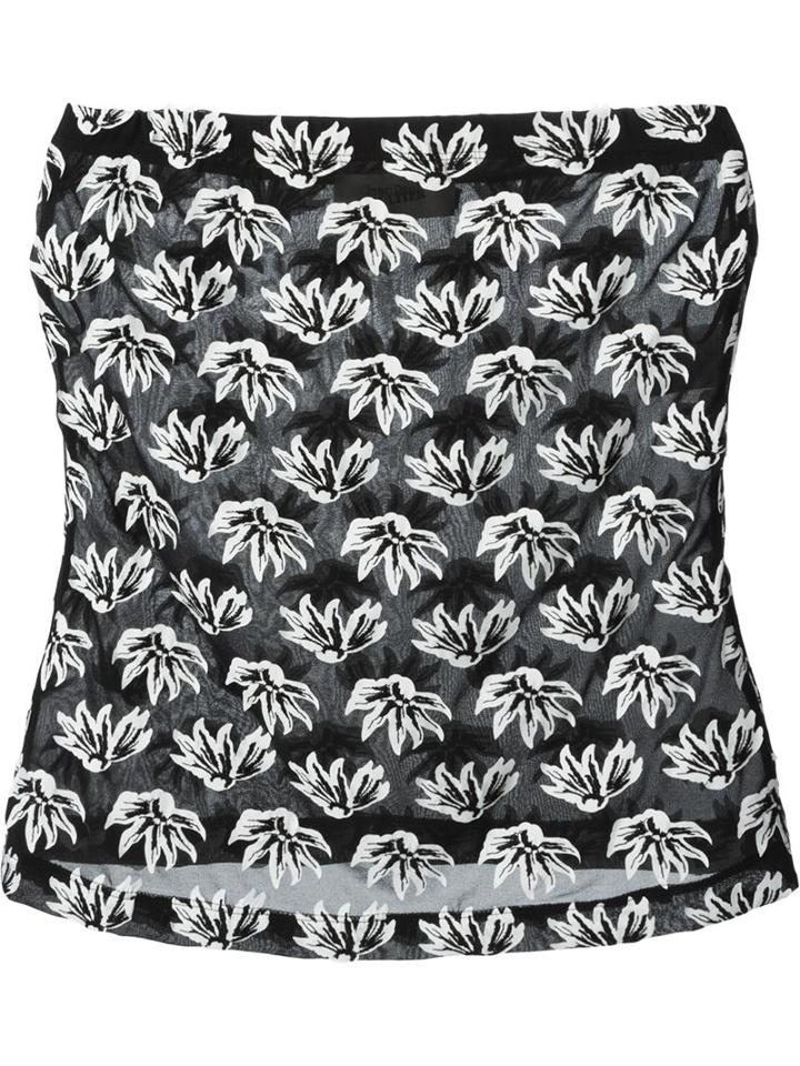 Jean Paul Gaultier Flower Applique Tube Top