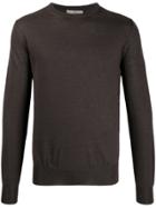 Canali Long-sleeve Fitted Sweater - Brown