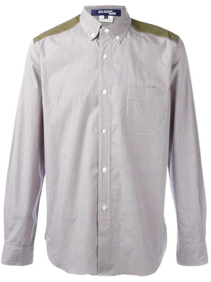 Junya Watanabe Comme Des Garçons Man Micro Check Shirt, Men's, Size: Small, Blue, Cotton