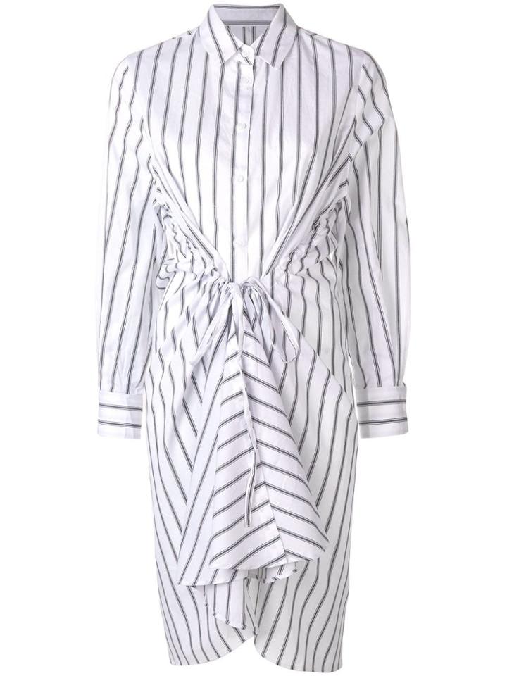 Jovonna Juno Striped Shirt Dress - White