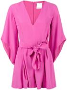 C/meo V-neck Playsuit, Women's, Size: Medium, Pink/purple, Polyester/viscose