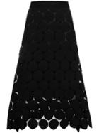 Le Ciel Bleu - Dotted Lace Flared Skirt - Women - Cotton/nylon - 36, Black, Cotton/nylon