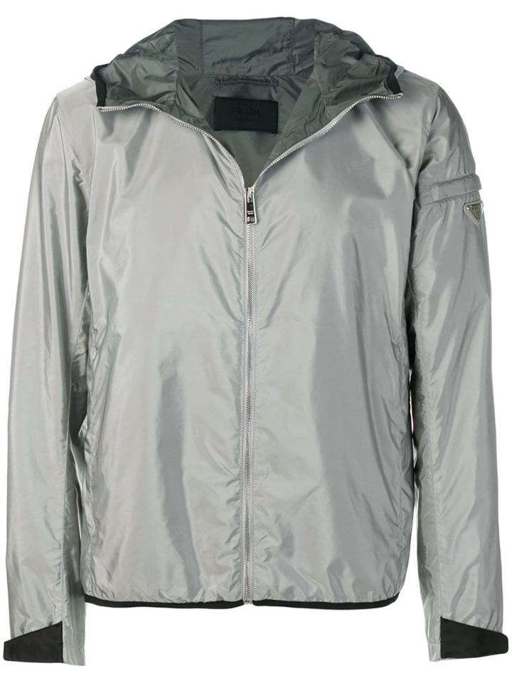 Prada Shell Bomber Jacket - Grey