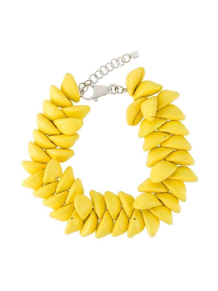 Dsquared2 Shelly Necklace, Women's, Yellow/orange, Brass/shell