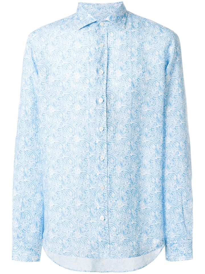 Etro Paisley Print Relaxed Fit Shirt - Blue