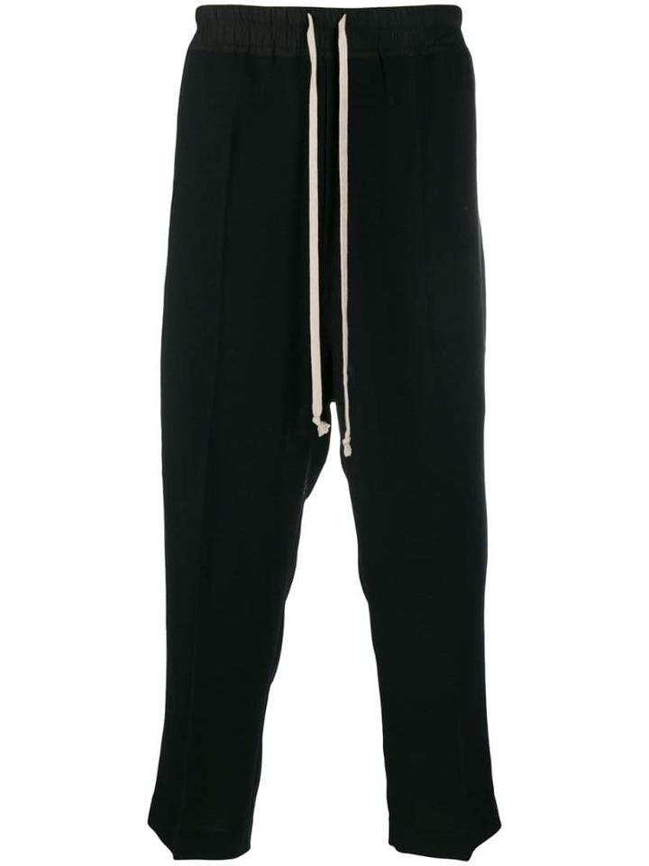 Rick Owens Dropped Crotch Casual Trousers - Black
