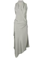 Peter Cohen Draped Asymmetric Dress - Grey