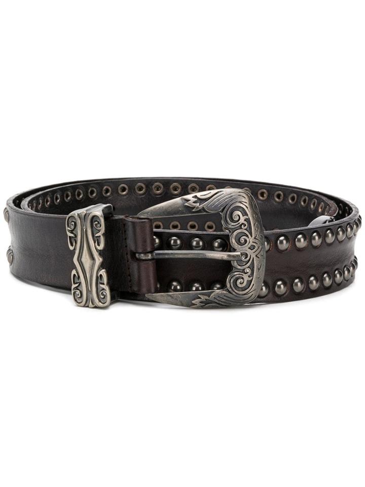 Alberta Ferretti Studded Belt - Brown