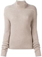 Rick Owens Turtleneck Jumper, Women's, Size: Medium, Nude/neutrals, Polyamide/cashmere/wool