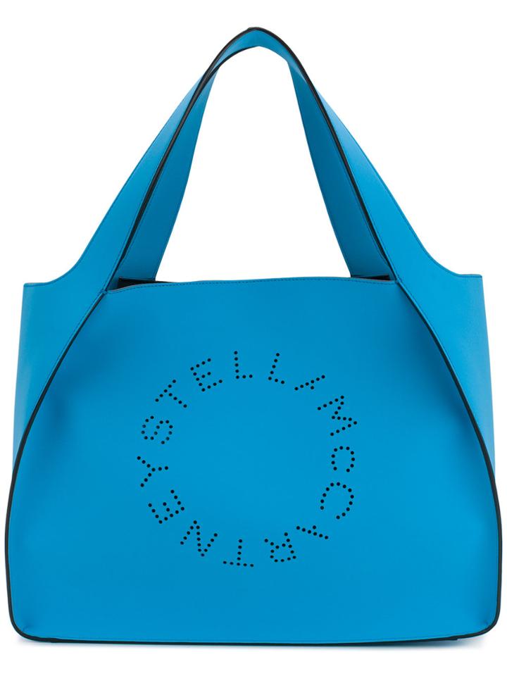 Stella Mccartney Perforated Logo Tote - Nude & Neutrals