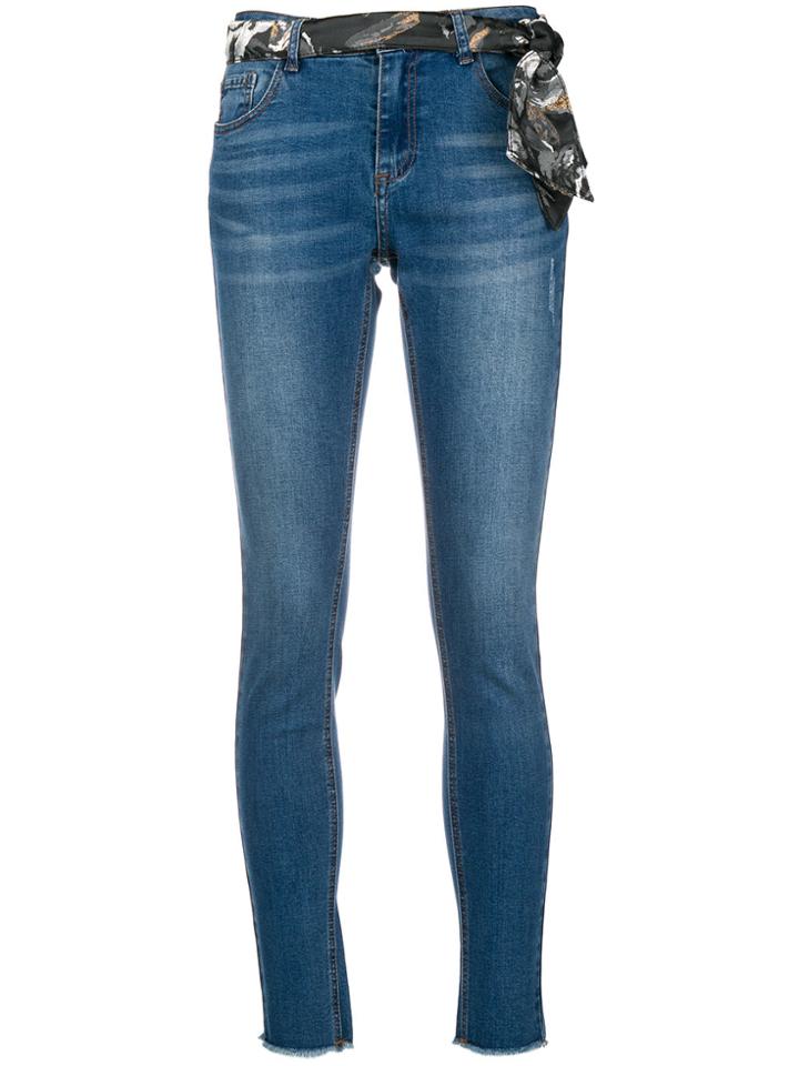 Steffen Schraut Scarf Belt Skinny Jeans - Blue
