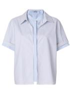 T By Alexander Wang Multi Stripe Blouse - Blue