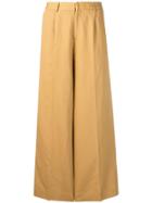 Forte Forte Classic Flared Trousers - Yellow