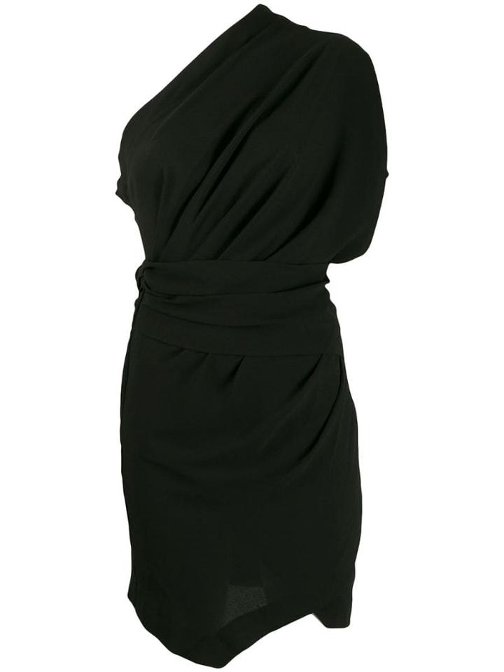 Iro One-shoulder Wrap Dress - Black