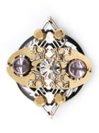 Emannuelle Junqueira Metallic Embellished Brooch