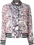 Coach - Printed Polyester Reversible Bomber Jacket - Women - Polyester/viscose - 6, Pink/purple, Polyester/viscose