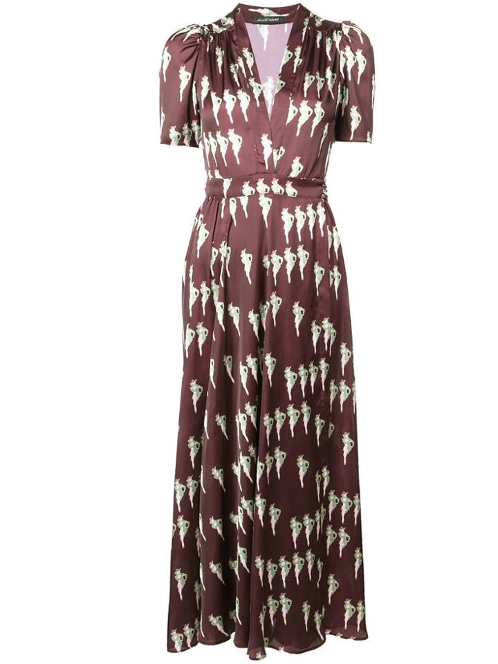 Jill Stuart Deep V Neck Dress - Red