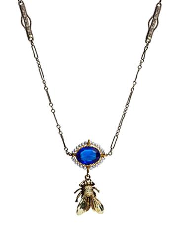Katherine Wallach 'blue Fly' Necklace, Women's, Metallic