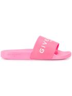Givenchy Logo Slider Sandals - Pink & Purple