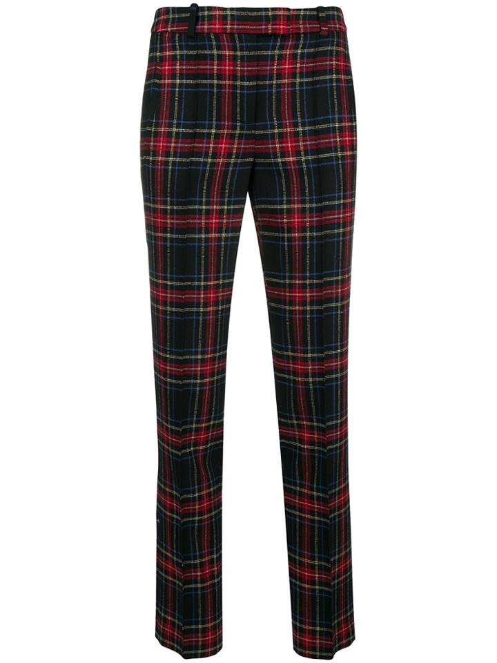 Ermanno Scervino Tartan Fitted Trousers - Black