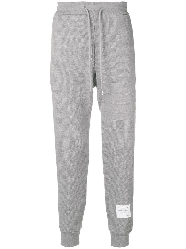 Thom Browne 4-bar Honeycomb Piqué Sweatpant - Grey