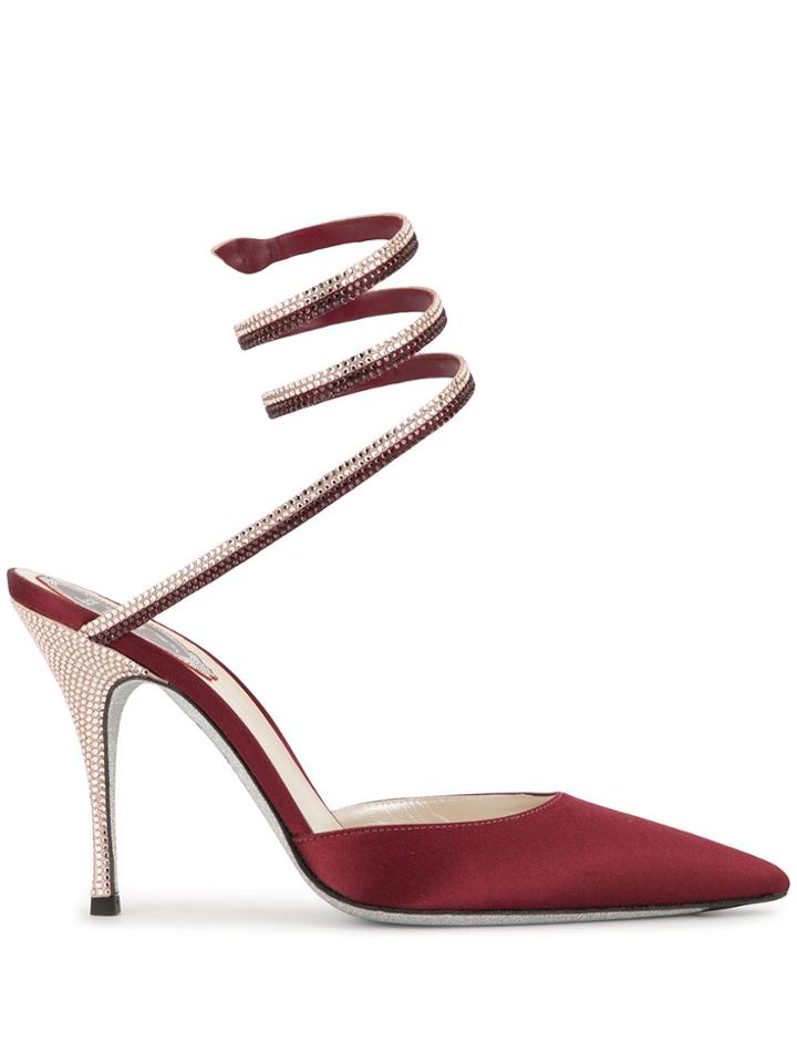 René Caovilla Cleo Pointed Pumps - Red