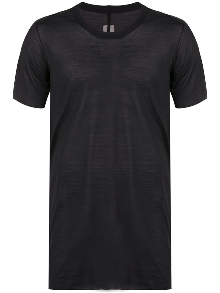 Rick Owens Basic Silk T-shirt - Black