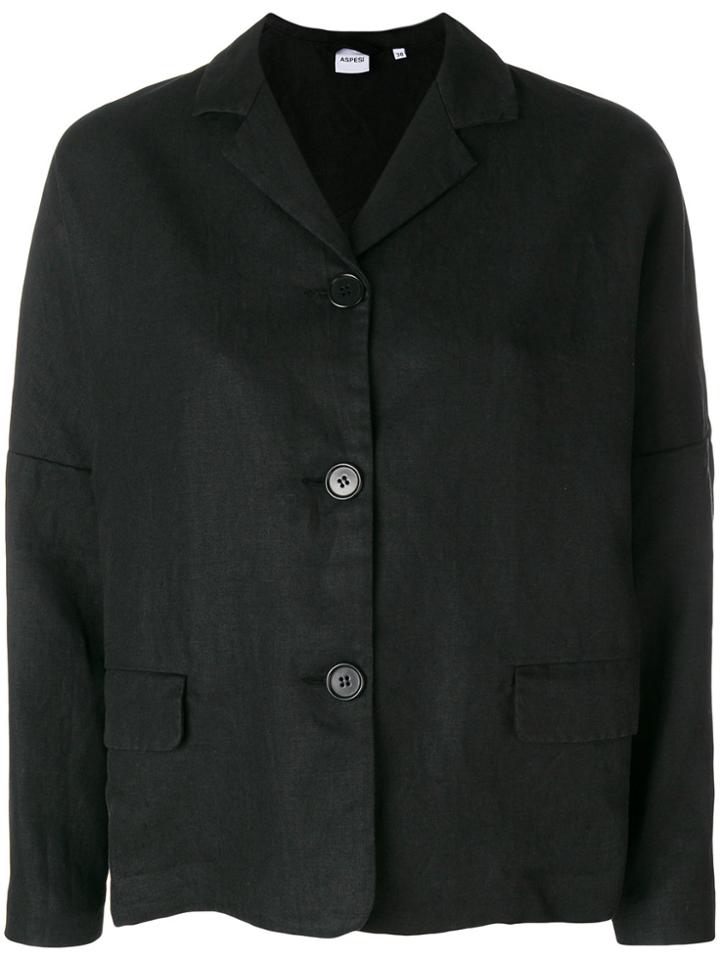 Aspesi Single Breasted Jacket - Black