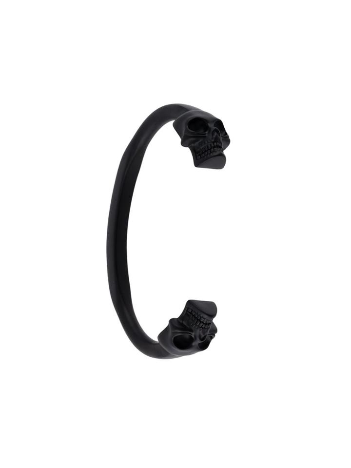 Alexander Mcqueen Twin Skull Bracelet - Black