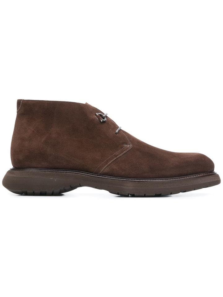 Salvatore Ferragamo Lace-up Ankle Boots - Brown