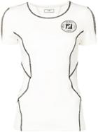Fendi Ff Motif Detail T-shirt - Neutrals