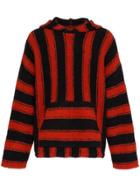 Amiri Baja Striped Knit Hoodie - Black