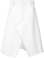 Dion Lee Stitched A-line Skirt - White