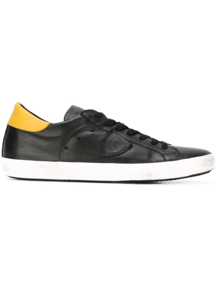 Philippe Model Classic Sneakers, Men's, Size: 45, Black, Leather/cotton/rubber
