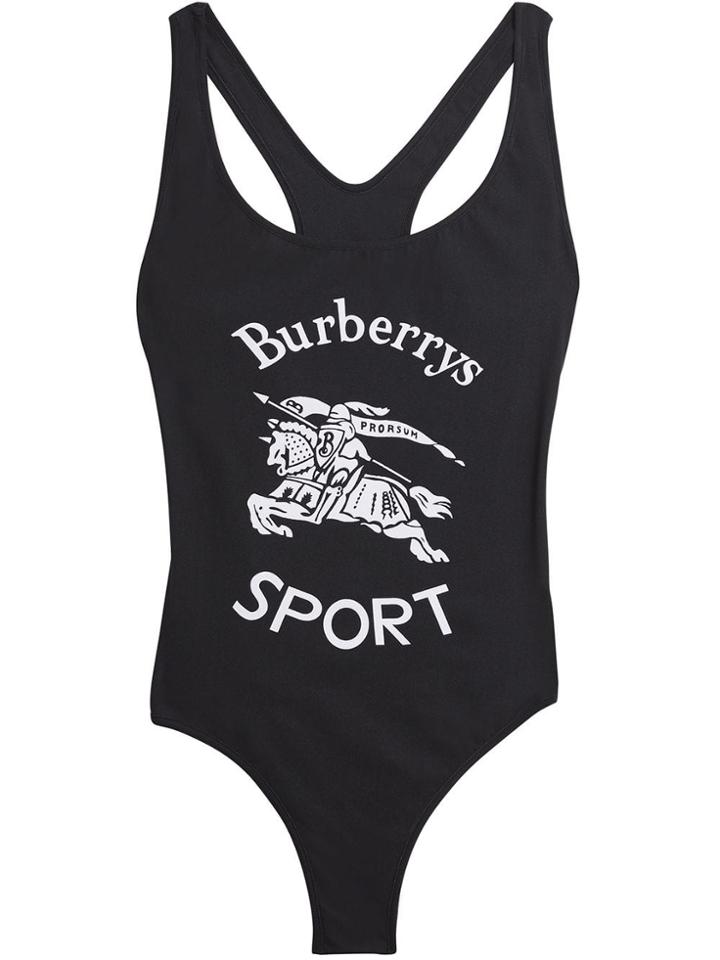 Burberry Archive Logo Print Swimsuit - Black