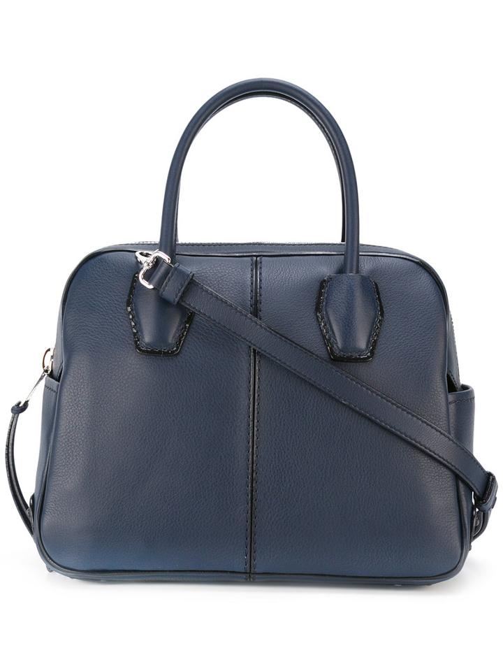 Tod's - Double Handles Tote - Women - Calf Leather - One Size, Blue, Calf Leather