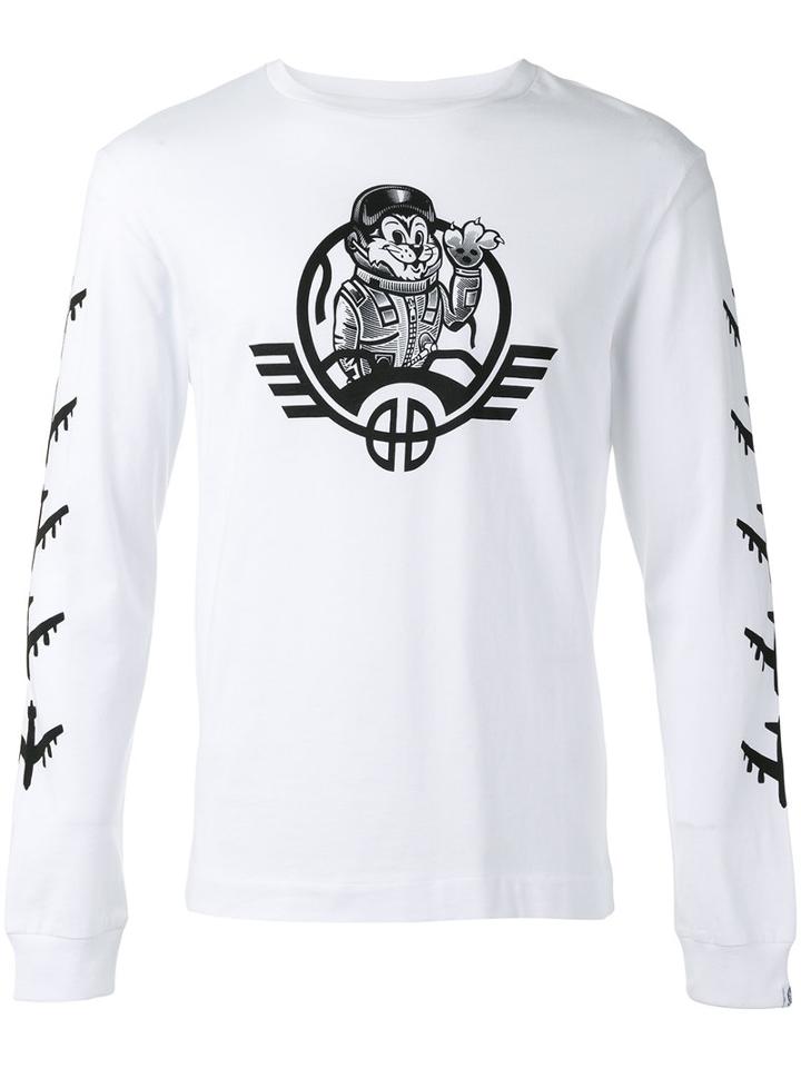 Billionaire Boys Club Printed Logo T-shirt, Men's, Size: Medium, White, Cotton
