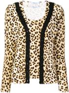 Blumarine Leopard Pattern Cardigan - Brown