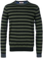 Sun 68 Striped Sweater - Green