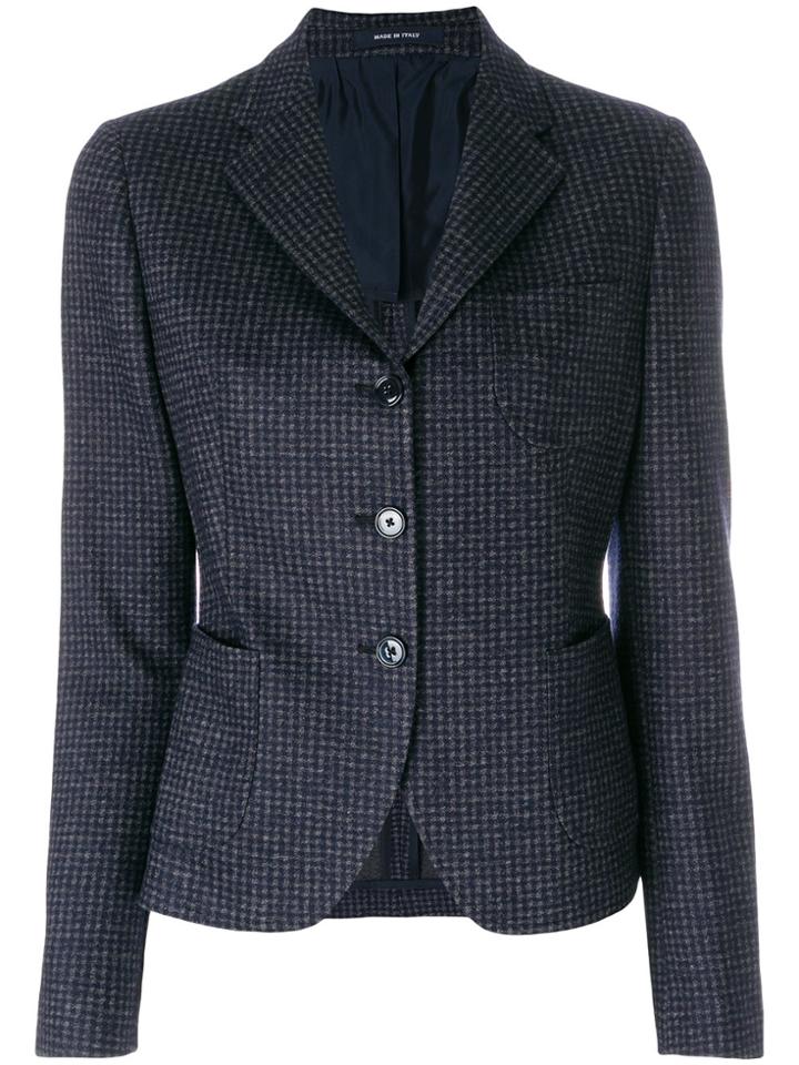 Tagliatore Classic Check Blazer - Blue