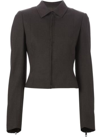 Escada Vintage Zip Front Jacket - Brown