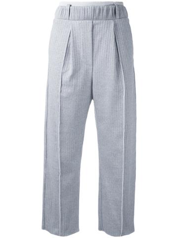 Steven Tai Creased Dress Trousers - Grey