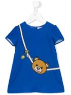 Moschino Kids - Teddy Bear Print Dress - Kids - Polyester/spandex/elastane - 12 Mth, Blue