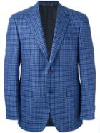 Canali Classic Fit Checked Blazer - Blue