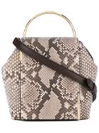 Onesixone - Snakeskin Effect Tote - Women - Leather - One Size, Brown, Leather